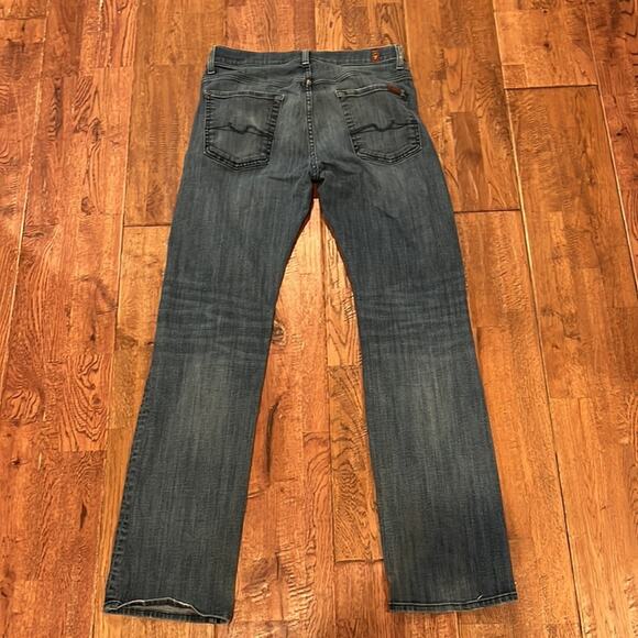 7 For All Mankind- Distressed Austyn Straight Relaxed Jean-Size 30 - Picture 3 of 6